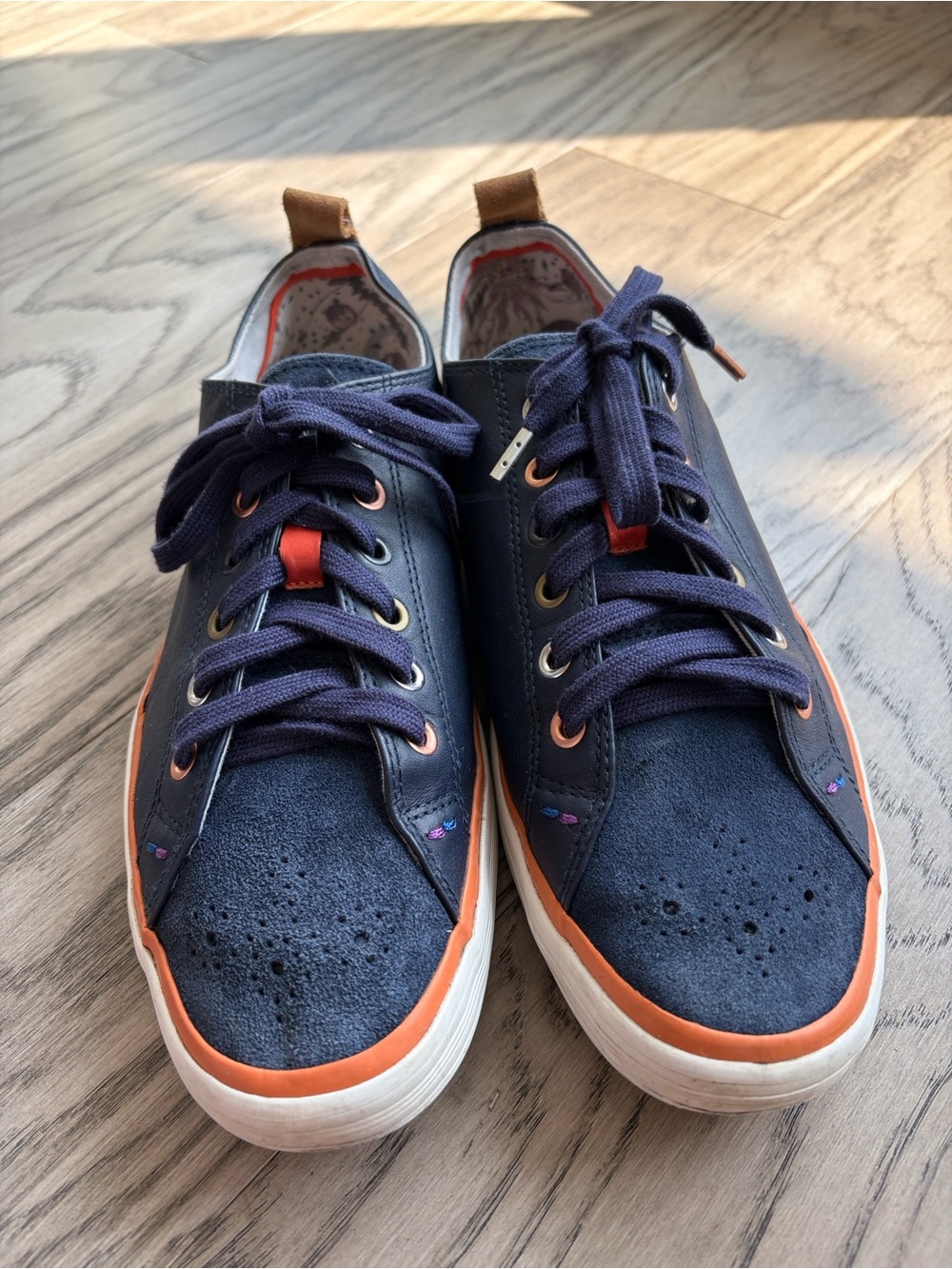 Paul Smith Lokai Men's Navy & Orange Casual Sneakers